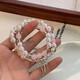 Zen Ancient Style Bow Doppelschicht Glas Perlenarmband für Frauen Neue chinesische Stil Superfee süße und einfache Student beste Freundin Hand M1105 [Doppelkreis Red Perlen Lion Awakening] Armband