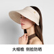 卡蒙（Kenmont）侧脸遮阳帽女空顶防晒帽可卷折大帽檐透气太阳帽宽檐显脸小6223