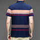 POLO SPORT Summer Raff Paul POLO shirt new pure cotton short-sleeved men's t-shirt striped casual lapel men's breathable slim fit 3523 blue 175/L single size