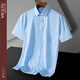 VICUTU official flagship store Summer men's short-sleeved shirt business casual white shirt versatile commuting DX6621 38 size recommended weight 100-120Jin [Jin equals 0.5 kg]