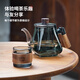 Quandu Decal Teapot Glass Tea Maker Thickened High Temperature Resistant Glass Teapot Wooden Handle Filter Flower Teapot Kung Fu Tea Set