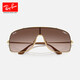 雷朋（RayBan）太阳镜男女款出行防晒户外运动骑行墨镜0RB3897礼物 尺寸136 001/13金色镜框渐变棕色镜片