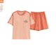 Pijama modal para mujeres en verano 2025 Nuevo traje de manga corta de algodón estilo delgado para ropa al aire libre ropa casual casual y9848 m recomendado 75-95Jin [Jin iguala 0.5 kg]