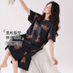 
Modal nightgown for women's summer short-sleeved pajamas 2025 new summer thin pregnant women's summer dress ZH14106 L (165)