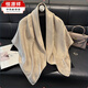 Hengyuanxiang Spring and Summer New Product Imitation Silk Scarf Tiansi Cotton Scarf Fashionable and versatile Ladies Shawl Scarf Women Beige 90*90