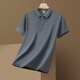Pierre Cardin Kurzärärmig T-Shirt Herren 2025 Sommer New Ice Seide Polo Kragen Geschäfte Casual Solid Color Halbärztes Hemd Vatertagsgeschenk JS-677 White 4xl