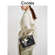 CNOLES【新品】菱格手提包包女式2025新款感百搭单肩斜挎包包女 赫本黑