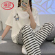浪莎轻奢睡衣女款纯棉夏季短袖长裤夏天薄款夏款玉桂狗春秋可爱家居服 JZM-6625爱心 2XL
