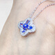 Chili's new natural 3a full body tanzanite pendant dark blue 925 silver fashion simple inlaid