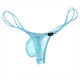 G-STATION NissanTM Tanga sexy para hombre Clearskin Altamente translúcido Sedoso Cinturón fino Tanga Calzoncillos Azul cielo M _(Talla japonesa_Pequeña)