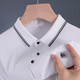 
Innolan 2024 new middle-aged dad summer ice silk top for men's short-sleeved T-shirt polo shirt casual solid color and bloody blue color average size 17080-110Jin [Jin equals 0.5 kg]