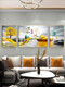 Wohnzimmer Dekoration Malerei Sofa Hintergrund Wand Neues chinesisches Stil Hängende Malerei Landschaftsmalerei moderne einfache Diamantkristallporzellan Malerei Triptychon SL-1105 Middle 70*50+ ungefähr 35*50 cm für 2 Meter geeignet für 2 Meter geeignet