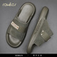 Rowilcs Brand Slippers Summer 2025 Nouveau tongs de mode de célébrité Internet à l'extérieur portant des pantoufles de plage à selle douce