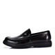 SATCHI men's shoes summer and autumn new business casual leather shoes one-step comfortable thick sole simple cowhide versatile loafers black 38