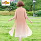 Chuzhi Fat Mom Summer Cheongsam Robe Summer Murffon jupe grande taille Nouveau tempérament d'été féminin d'âge moyen 6629 kaki 6xl recommandé 160-170jin [Jin est égal à 0,5 kg]