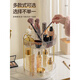 He Jiagong Light Luxury Cosmetics Storage Box Desktop Rotatable Dressing Table Skin Care Product Rack Lipstick Makeup Brush Eyebrow Pen Holder Three-layer Double-layer Storage Top Storage Recommended Model Amber Gold