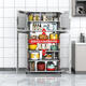 XMSJ Custom 304 ländlicher Edelstahl Sideboard Küche Haushalt 2023 Lagerschrank kleine staubfeste vertikale Kakerlake Proof 11304 Temperiertes Glas 800 Weittürlosen 000x000x000 cm