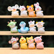 
Creative tilted head zodiac DIY decoration accessories mini desktop small ornaments children toy model gifts 12 cute zodiac signs set