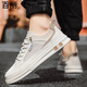 
Belle lace-free small white men's shoes 2025 new summer mesh breathable casual board shoes for men's sports trendy shoes 7372 white and green 39