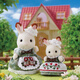 森贝儿家族（Sylvanian families）绿刺绣巧克力兔组合 过家家女孩玩具玩偶套装
