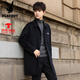 Playboy (Playboy) Wollmantel für Männer mit mittlerer koreanischer Art überknee doppelseitig Wollmantel Winter Dicke Windbreaker High-End Green-Green S