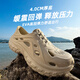 LURAD涉水洞洞鞋男夏季溯溪鞋软底沙滩外穿运动凉鞋 卡其 42.5(265mm)