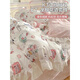 Yalu Pure Cotton Vier-Tiefe-Set-Prinzessin-Stil Bettwäsche Volles Baumwollkoreaner-Spitzen-Quilt-Deckung Kinderblätter und Bettrockstil Schatz KT [rein