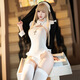 Feimu original design sexy underwear sexy pure desire flirting perspective uniform seductive pajama suit dating qqny ZY6174 Earl daughter 6174 black and white [all size
