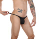 Zi Jiafu Y Men's Low Waist Thin Belt Mesh Fluorescent Sexy Thong Gay Sexy Underwear Black M(66-76CM)