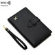 Jiuwen Leopard Passport Clip Machine Card Pack Travel Passport Pack Long Air Ticket Multifunctional Passport Document Storage Pack Coin Wallet Anti-Black