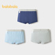 Balabala boys underwear cotton boxer shorts medium and large children adult dad pants skin-friendly boxer three-piece 209925170115