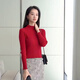 EDJCVTT Half turtleneck pullover sweater for women 2025 spring, autumn and winter new style sweater, fashionable, slim, slim bottoming shirt, white M, recommended 85-95Jin Jin is equal to 0.5 kg