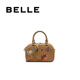 Belle women's bag SMILEY co-branded stray toast 25 mall newbie Boston bag X7428CX5 caramel color F