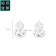 Gongzhan pt950 platinum crushed ice gourd earrings for women, small and exquisite platinum Fulu earrings, simple and elegant daily style, a pair of crushed ice platinum gourd earrings, about 2.55-2.75