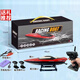 Oeny uses remote control boat for off-net high-speed speedboat, high-horsepower waterproof, launchable steamer model festival, boy's birthday gift, large size 33CM remote control boat blue - display stand gift box, standard single battery life of about 30 minutes + lifetime