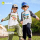 
Dudu Home Children's Autumn Long Sleeve Set Boys Spring and Autumn Casual Two-Piece Set Girls Breathable Tops Long Trousers Camping Style Autumn Clothes Charcoal Gray 100