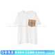 BURBERRY (BURBERRY) Fashionable and versatile [Summer] Loose checked pockets, rotator sleeves T-shirt for women, white, white XXS original gift bag + original gift box