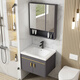 
DAFIFY small apartment bathroom cabinet bathroom wash basin cabinet combined ceramic integrated basin balcony wash basin sink basin 1618 hanging cabinet 4837cm mirror cabinet