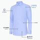 Hengyuanxiang 100% puro camisa de manga larga de manga larga DP Listo para usar 2025 NUEVA Camisa formal de negocios de primavera y otoño [mangas largas] 9926 azul claro 38