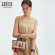 Teenie Weenie Bearnova Damen Umhängetasche 2025 Sommer Neu einfacher und modisches lässiges Pendelpendel -Leinwand Bag Brown Fre