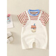 Mini Balabala (Mini Balabala) Baby kurzärmelige Kleidung Sommer Dünner Baby Jungen Sommer Jumpsuit Neugeborenes Vollmondkrabrenanzug 6210 Weiß 80 cm