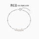 Chao Acer Platinum Pearl Bracelet for Women PT950 Double Layer Simple and Versatile Birthday Gift for Girlfriend Chain Length Approximately 16cm + Tail Chain
