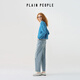 PLAIN PEOPLE法式度假花卉印花翻领花边衬衫上衣女蓝色2025秋新款 彩蓝 M
