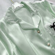 Victoria's style ice silk pajamas for women in summer short-sleeved princess style sexy lace home clothing set 2025 new summer cute 9214 short-sleeved 2XL 130-145Jin [Jin equals 0.5 kg]