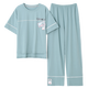 Yu Zhaolin (Yuzhaolin) Pajamas de algodón puro Summer de manga corta de manga de manga corta de manga de manga en casa 2025 nuevo set 7374 frijoles verdes M 80-100Jin [Jin equivale a 0.5 kg]