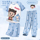 莫代尔女童空调服2025新款儿童睡衣哪吒敖丙男童夏家居服冰丝 ST12350那扎敖丙【凉感莫代尔】 160 cm/20码【155-160cm】