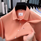 
LAORENTOU high-end long velvet cotton pocket short-sleeved shirt for men's breathable thin comfortable anti-wrinkle shirt casual professional suit daddy suit AN-15261 khaki M