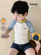 Hanchang LNGA LANDGRE children's boys' swimsuit 2025 new split sunscreen quick-drying small and medium gray (with swimming cap + swimming goggles + beach shoes) 155-16T height 152-165CM weight 78-98Jin Jin equals 0.5 kg One size