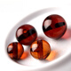 Goldsmith Litian natural blood amber three-way beeswax loose beads amber bracelet with bead bracelet single bead bead play single bead with size about 9-9.5mm 1 piece