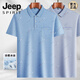 
JEEP SPIRIT Middle-aged Men's Lapel Short Sleeve T-shirt Daddy Summer Thin Polo Shirt Middle-aged and Elderly Ice Silk Half Sleeve Male Old Man 2024 Ice Silk-9855 Gray Real Pocket 2025 M 48/165